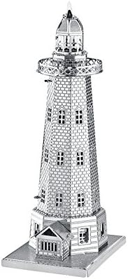 1pc 3D Laser Cut Building Metal Model Kit Metallic Nano Puzzle DIY Assembling Toy - lighthouse - Educational Toy for Kids Adults