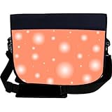 IMAGE OF Peach Bubbles Design NEOPRENE Laptop Sleeve Bag Messenger Bag - Laptop Bag -Notebook Bag - for Macbook Pro, Aspire, Samsung, Acer, ASUS, Dell, HP, Lenovo, Sony, Toshiba Unisex - Ideal Gift for all occassions!