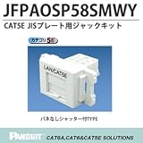 【PANDUIT】JISプレート用　カテゴリ５Ｅ　ジャックキット バネなしシャッターJFPAOSP58SMWY