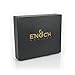Enoch Designs Mens RFID Blocking Black Leather Wallet