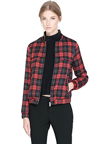 (アールポート) R-port タータンチェック ジップ ジャケット レッド FREEサイズ