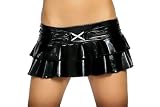 Metallic Double Layer Skirt With Rhinestone Buckle
