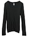 Ladies' 4 oz. Andrea Sheer Rib Longer-Length V-Neck Long-Sleeve T-Shirt