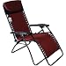 Garden Recliner Chair Azuma Zero Gravity Padded Garden Relaxer Lounge Lounger Chair In Dark Red