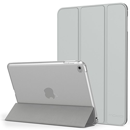 iPad Mini 4 Case - MoKo Ultra Slim Lightweight Smart-shell Stand Cover with Translucent Frosted Back Protector for Apple iPad Mini 4 7.9 inch 2015 Release Tablet, SILVER (with Auto Wake / Sleep)