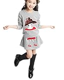 (コ-ランド) Co-land 子供服 2点セット シャツ スカート キッズ 女の子 ガールズ 長袖トップス プルオーバー ガールプリント 丸首スウェット カジュアル グレー 140