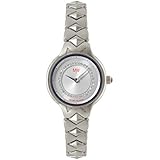 Matthew Williamson Women's Quartz Watch with Silver Dial Analogue Display and Silver Stainless Steel Gold Plated Bracelet LBM34001/06