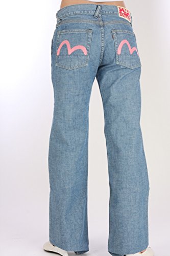 EVISU DONNA(エヴィスドンナ)ED-90081 ヴィンテージ ブリーチ ホワイトマーク カモメマーク エヴィスジーンズ フレアパンツ