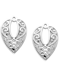 Pair of 14K White Gold Earring Jackets -- LIFETIME WARRANTY