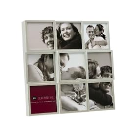 PT Photo Frame, Silver, Holds 9 Photos