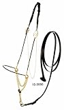 ROYAL KING Gold / Silver Bead Nose Mini Horse Cable Show Halter with Lead
