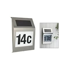 Design Edelstahl LED Solar Hausnummer Haus Nummer #218