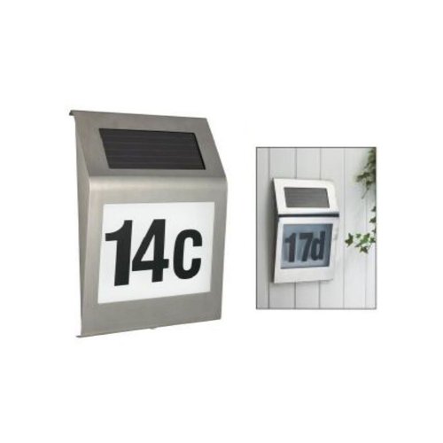 Produkt-Bild: Design Edelstahl LED Solar Hausnummer Haus Nummer #218