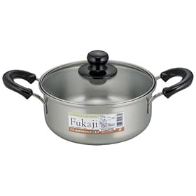 【クリックで詳細表示】Fukaji(フカジ) IH200対応 三層鋼 両手鍋 20cm FR-3178