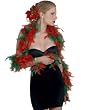 Deluxe New Red and Green Festive Christmas Feather Boa