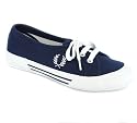 FRED PERRY B138W VINTAGE CANVAS TRAINERS NAVY
