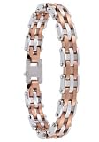 18k Rose Goldplated and Stainless Steel Bracelet