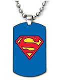 Superman 1 Color Dogtag Necklace w/Chain and Giftbox