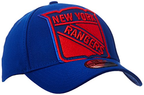 NHL New York Rangers Magnifier Classic 39Thirty Stretch Fit Cap, Blue, Medium/Large