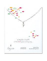 Dogeared Faith Little Cross Necklace, Sterling Silver