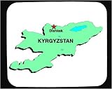 Mouse Pad with map, kyrgyzstan, geograpy