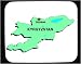 Mouse Pad with map, kyrgyzstan, geograpy