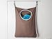 Urban Mom Door-Hanging Laundry Hamper with Stainless Steel Hooks - Coffee