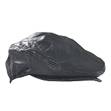 Giovanni Navarre Solid Genuine Leather Driving Cap