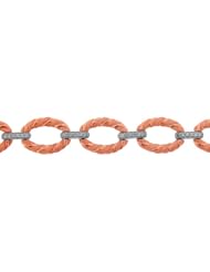 Sterling Silver Pink Link Bracelet