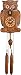 River City Clocks Hand-carved Owl Shaped Clock with Hooting Owl - 10 Inches Tall - Model # 831-10Q