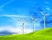 Wallmonkeys Peel and Stick Wall Decals - Wind Turbines Farm on Green Field - 24
