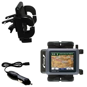 Garmin Nuvi 550 Auto Vent Holder with Car Charger - Uses Gomadic TipExchange