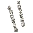 14kt White Gold Vertical Linked Diamond Earrings