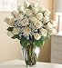 Flowers by 1800Flowers - Ultimate Elegance Premium Long Stem White Roses - Two Dozen White Roses