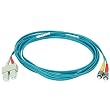 10Gb Fiber Optic Cable, ST/SC, Multi Mode, Duplex - 3 Meter (50/125 Type) - Aqua
