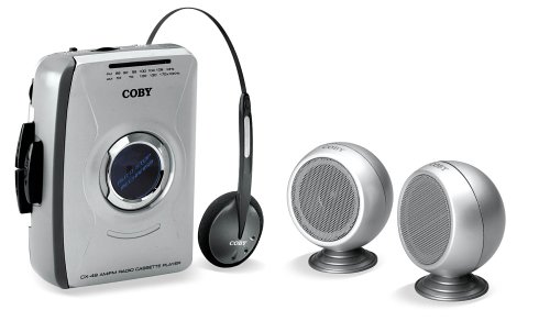 COBY CX-4912 AM/FM Stereo Cassette Player with Mini Stereo Speakers