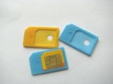 eTECH 3Pack Microsim Adapter in Retail Package for Ipad Iphone4g Convert Micro Sim to Regular Sim Adapter