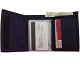 Blue Nylon Trifold Wallet