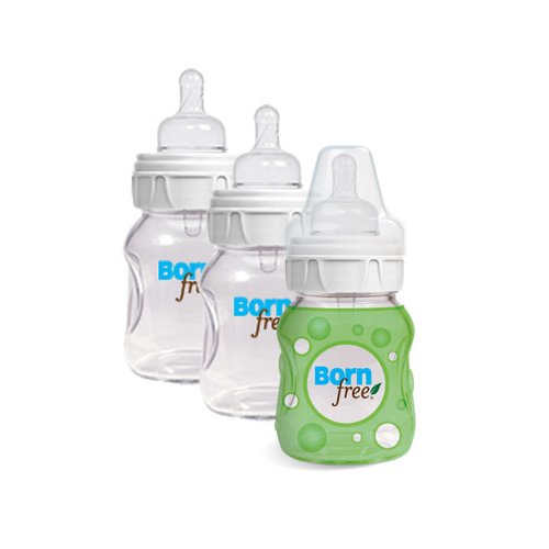 Bornfree Natural Feeding Glass Bottles Slow Flow 3 Pack 5 oz