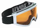 UVEX Speedy Junior Ski Goggle,Silver Frame with Single Gold Lens