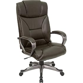 Espresso Brown Leather High Back Executive Office Chair [BT-9177-BRN-GG]