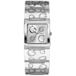 Guess - W10102L3 - Montre Femme - Quartz Analogique - Cadran Argent - Bracelet Plastique Transparent