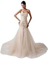 Off the Shoulder Tulle Sweetheart Crystal Applique Beaded Dropped   Waistline Wedding Dress  with a Chapel Train 