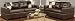 Bobkona Soft-Duo Bonded Leather Match 2-Piece Sofa Set, Espresso