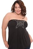 Torrid Plus Size Black Butterfly Tube Top