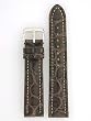 Watchband Genuine Crocodile 18mm Charcoal Grey Watchband Genuine Crocodile 18mm Charcoal Grey