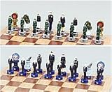 Large Marines And Navy Chess Set, King:4-1/2 -