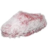 Dearfoams Womens Acrylic Pile Platform Slipper,Pink Frost,L