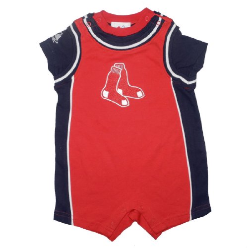 MLB Boston Red Sox Baby / Infant One-Piece Bodysuit / Romper / Onesie - Red & Black (Size: 18)