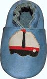 Tibet PLATEAU soft sole infant full grain baby shoes SUEDE sailboat blue